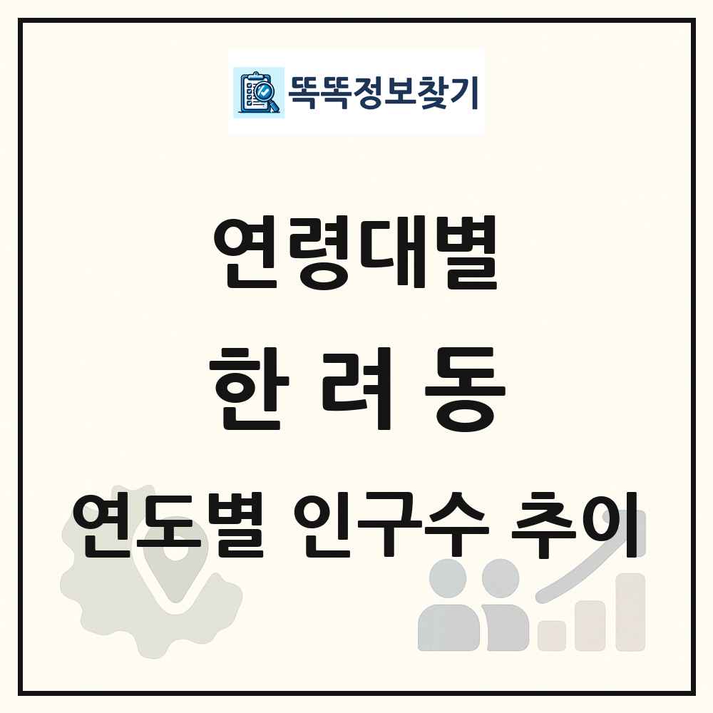 한려동 생애주기별 인구수 링크 그림